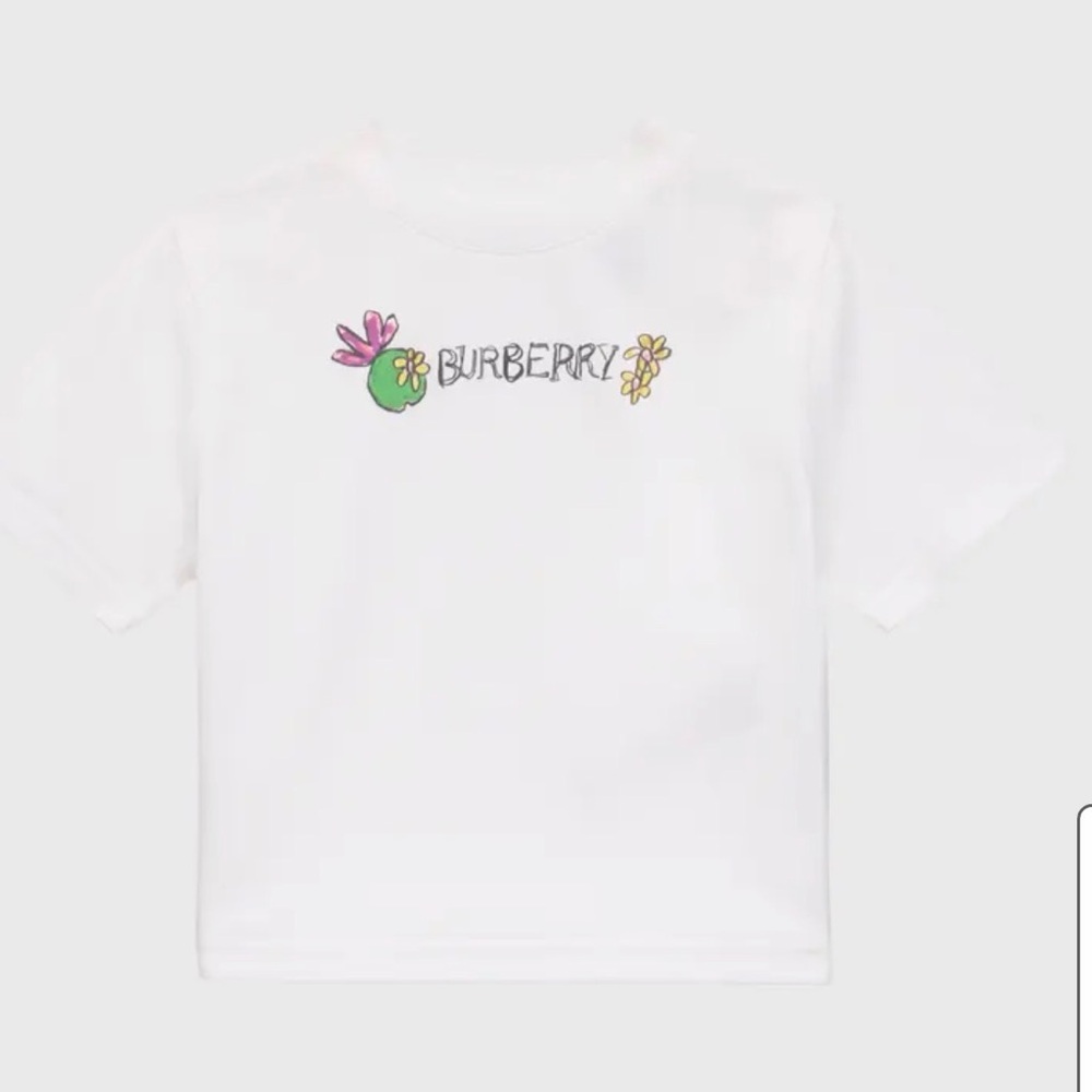 Burberry Kids White Tee NWT size 18 Months